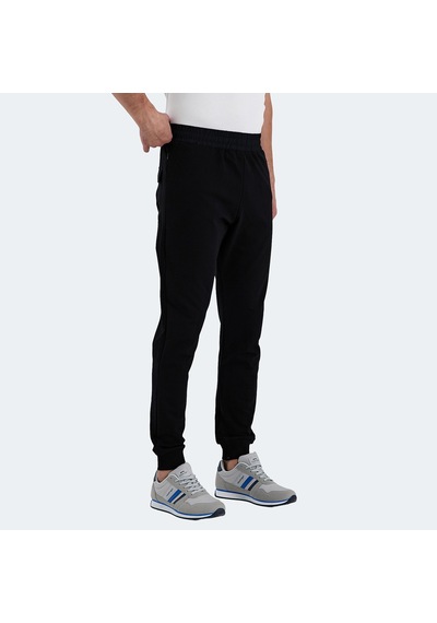 Slazenger RAJKO Erkek Fermuar Cepli Dar Paça Siyah Eşofman Altı