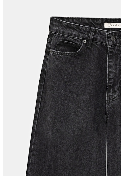 Sââde Kadın Yüksek Bel Wide Leg Bol Paça Jean Pantolon - '90 Vintage Siyah