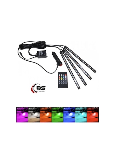 Ayak Altı 12 Led Araç Içi Sese Duyarlı Kumandalı Rgb Led (426556356)