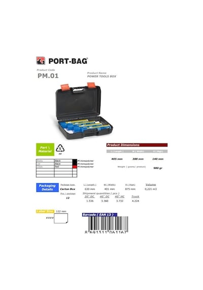 Portbag Pm01 Matkap Çantası - Dlkj-892014
