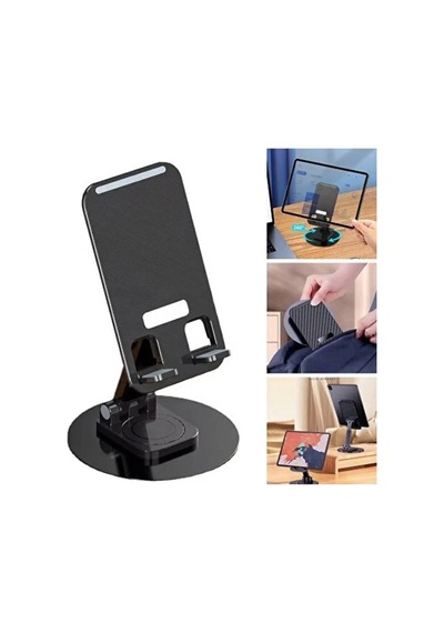Muhasebeciler, Öğrenciler Için 360 Dönebilir Katlanabilir Telefon Tutucu Stand Yuvarlak Tabanlı