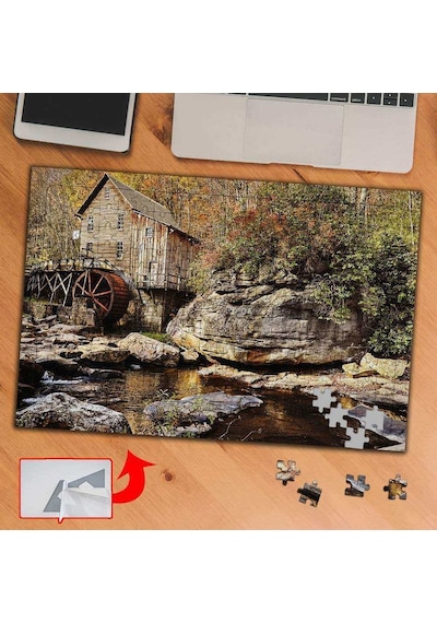 Göldeki Ahşap Ev 240 Parça Puzzle Yapboz Tablo-pd123