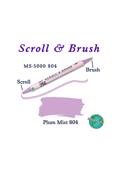 Zig Scroll & Brush Çift Çizgi ve Fırça Uçlu Kaligrafi ve Gölgelem N11.808