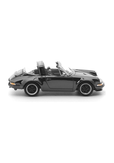 Pop Race 1:64 Porsche 911 Singer Targa Dark Chrome Edition Prdc001 Diecast Model Araba Siyah