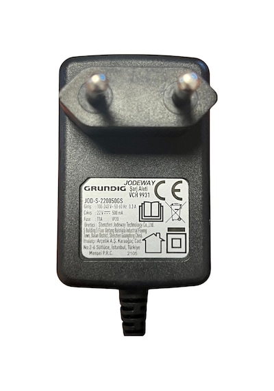 Fakir Grundig Vch9931 Beko Bosh Arçelik Uyumlu 22 Volt 0.5a Dikey Süpürge Şarj Adaptörü Aleti