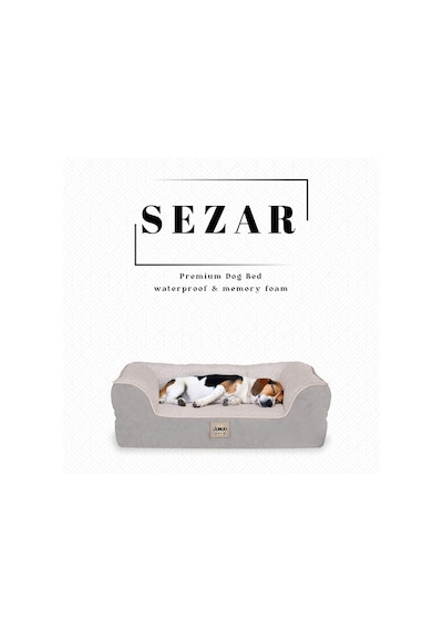 Jungolica Sezar Kedi Ve Köpek Yatağı Gri 90x110 Cm, Ortopedik Visco,%100 Su Geçirmez Alez, Çıkarılabilir Yıkanab