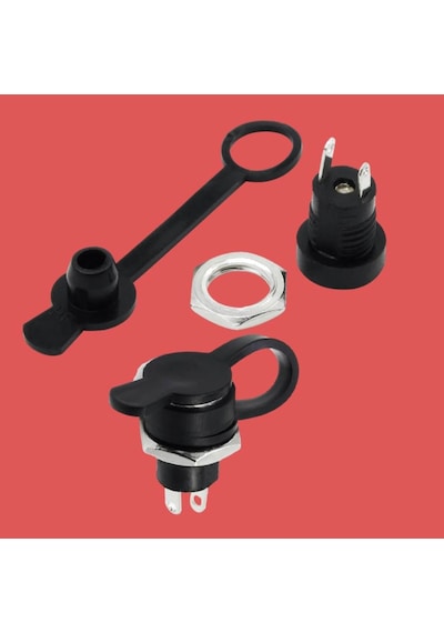 Ic-258b 2.1mm Dc Somunlu Korumalı Jak 8mm Standart