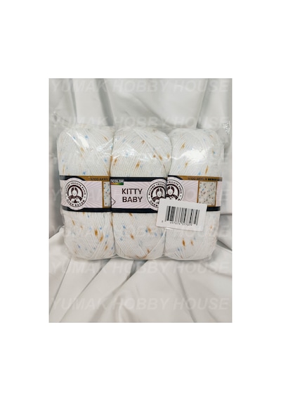 Kıtty Baby Benekli El Örgü İpi 3 Adet 100gr. - Renk: 390