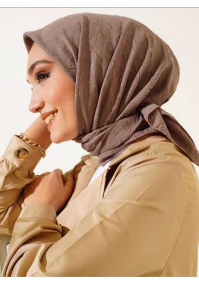 Bambu Kraş Eşarp Tesettür Giyim, Hafif, Rahat, Şık, Yüksek Kalite, Hijab, Scarf, Shawl Koyu Vizon