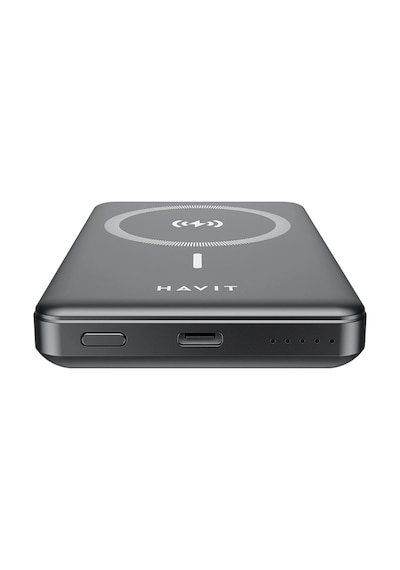 Havit PB5203 10000 mAh Ultra İnce 20 W Magsafe Manyetik Powerbank- Siyah