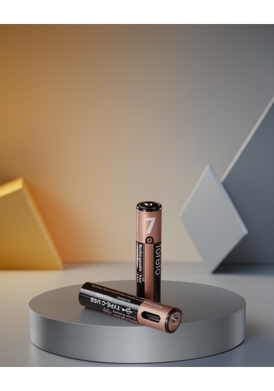 Usb Type-c Şarjlı Aaa Lityum Pil 1.5v Sabit Voltaj 1000+ Şarj Döngüsü