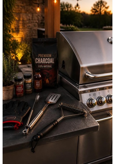 Barbekü Ve Mangal Temizleme Fırçası, Izgara Teli Ve Pişirme Yüzeyi Temizliği İçin Üçgen Başlıklı Siyah Saplı, 30 X 16,5 Cm