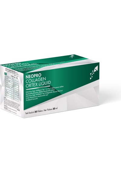 Neopro Kolajen Ortex Likit 30 'lu Flakon - Hidrolize Sığır Kolajeni Tip 1 Ve Tip 3-glıkozamin Sülfat