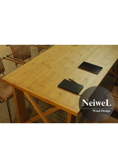 Neiwel Vean Doğal Ahşap Toplantı Masası x 80 x 140 Açık Ceviz