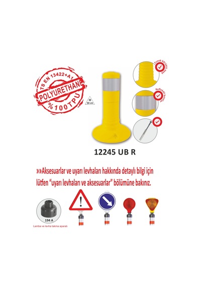 12245 Ub R Evelux Şerit Ayırıcı Esnek Delinatör