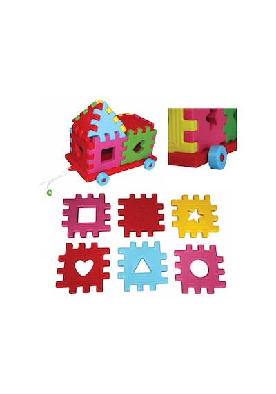 King Kids Arabalı Puzzle 12 Parça