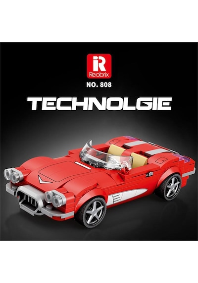 Reobrix Creator 808 Chevrolet Corvette C1 Spor Araba Yaratıcı Yapı Blok Seti Building Blocks - 311 Parça