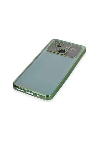 Muratech Newface Xiaomi Redmi 10c Kılıf Razer Lensli Silikon - Yeşil
