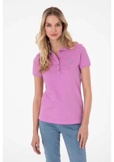 U.S. Polo Assn. Kadın Fuşya Basic Polo Yaka Tişört 50300830-VR023