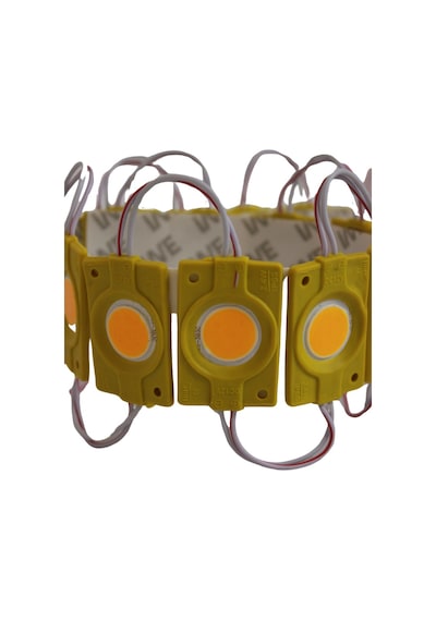 12 Volt 2.4 Watt Tekli Su Geçirmez Modül Led Sarı (Amber) (10 Adet)