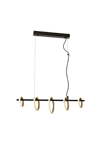 Tr Sarı Siyah Boyalı Modern Avize Led Metal Pleksi 80x20cm Diğer