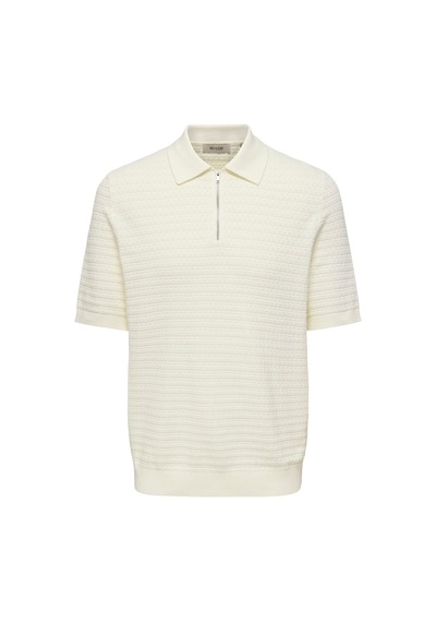 Only & Sons Manu Strcuture Erkek Krem Polo Tişört 22038171-ert