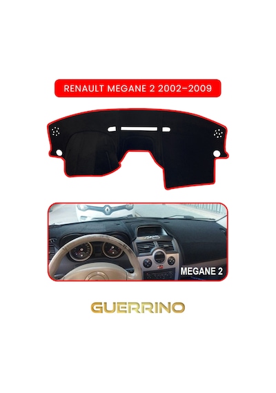 Renault Megane 2 2002 2009 Torpido Koruma Halısı Kırmızı Kenar