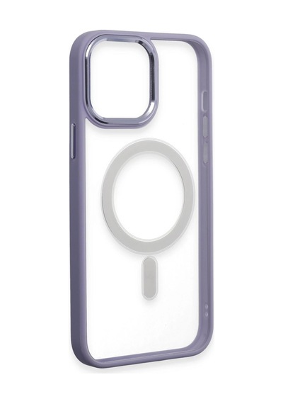 Newface Apple Uyumlu iPhone 15 Pro Max Kılıf Room Magneticsafe Silikon Drnds - 83 - Lila