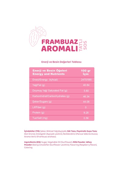 Melwiss Chocolate Frambuaz Aromalı Tatlı Sos 330 G - Waffle & Krep & Pankek Sosu X 4 Adet