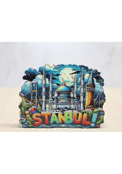 Ahşap İstanbul Temalı Magnet Diğer 66203909