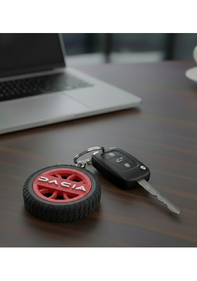 Dacia Uyumlu Özel Tasarım Anahtarlık - Premium Hafif Ve Dayanıklı Kırmızı
