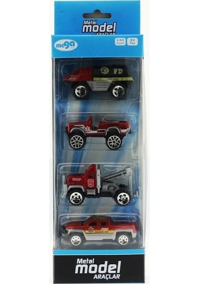 Dörtlü Die-Cast İtfaiye Seti