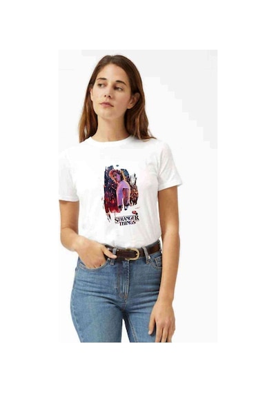 Stranger Things Billy Wallpaper Kadın Beyaz Tshirt