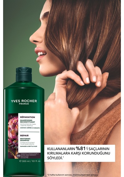 Yves Rocher 2'li Onarıcı Bitkisel Keratin Orijinal Boy Şampuan Seti-2x Şampuan 300 Ml