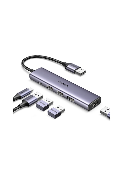 Ugreen Usb Hub 4 Usb 3.0 Bağlantı Noktası Veri Yuvası Usb., 20805