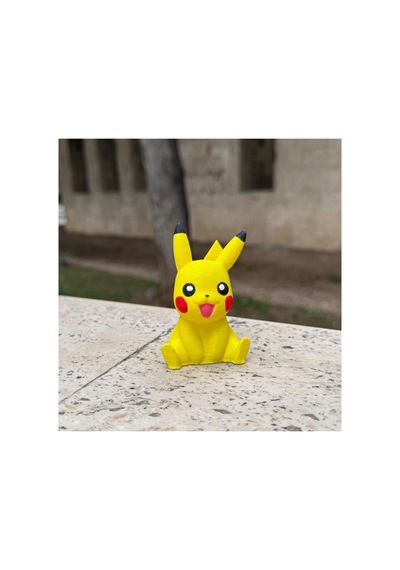 Pikaçu El İşciliği İle Boyanmış Pikachu 10cm Yüksekliği Olan Şık Dekoratif Ürün