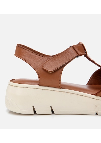 Hotiç Kadın Deri Taba Ayarlanabilir Comfort Sandalet 01sah306850a370 Taba-tan Taba