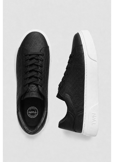 Twn Siyah Kalın Beyaz Tabanlı Bağcıklı Sneaker Ayakkabi 6ec092ort900m Çok Renkli