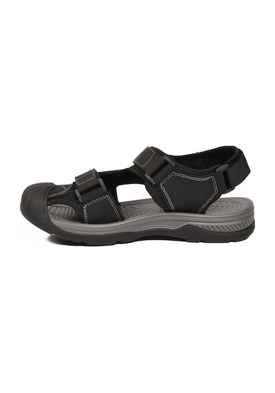 Voyager Erkek Outdoor Trekking Sandalet Kapalı Burun Cırtlı Günlük Yürüyüş Siyah E337 M