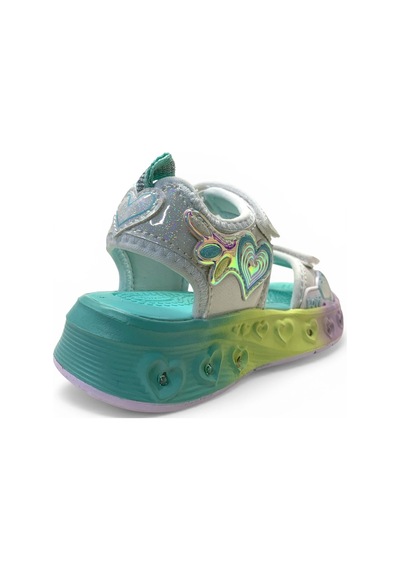 Marco Kids 207 Hafif Kız Çocuk Işıklı Rahat Sandalet Beyaz