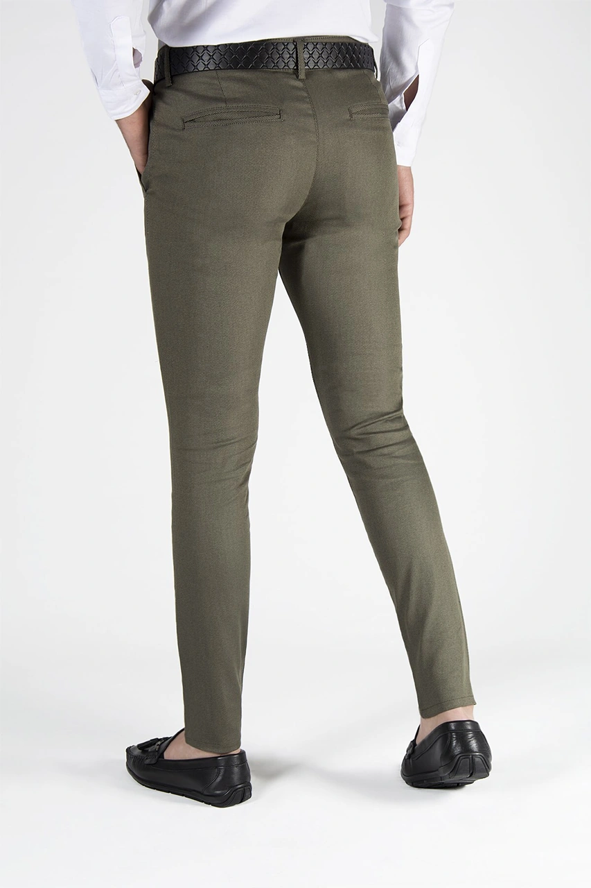 Veaven Erkek Haki Slim Fit Petekli İtalyan Kesim Keten Pantolon Çok Renkli27