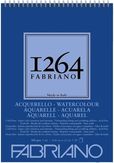 Fabriano 1264 w c Suluboya Defteri 300 G A5 20 Yp Spiralli