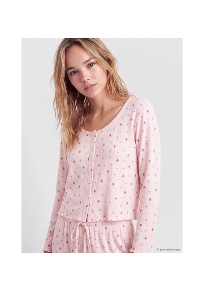 Lcw Dream Pembe U Yaka Desenli Kadın Pijama Takım