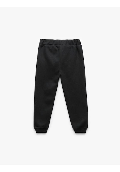 Koton Beli Lastikli Cepli Basic Jogger Siyah Erkek Çocuk Eşofman Altı 6wmb40036tk Siyah