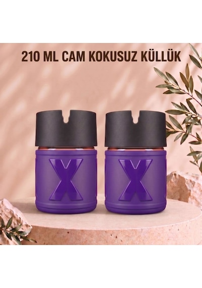 2 Adet X Cam Kokusuz Küllük Koku Hapseden Kapaklı Rüzgar Önleyici Kapaklı Araç Ve Ev Kullanımına Uygun Mor 210 Ml
