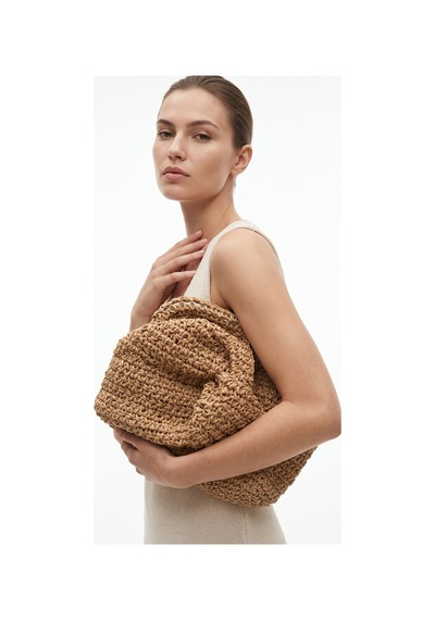 Melonndesign Melona Butik Kâğıt İp Tasarım Çanta Bej