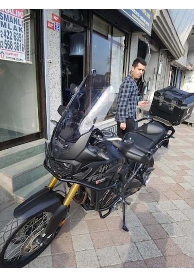 Zeus Motor 2016-2019 Honda Crf1000l Africa Twin Uyumlu Uzun Ön Cam Açık Füme