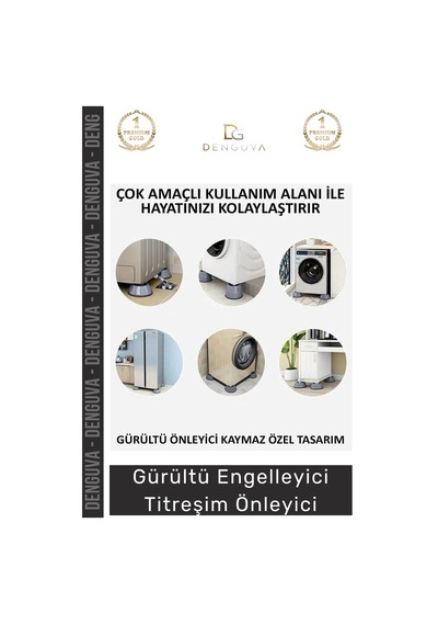 Eşyapedi Çamaşır Bulaşık Kurutma Buzdolabı Anti Titreşim Ses Gürültü Emici Yükseltici Makinesi 4 Ad