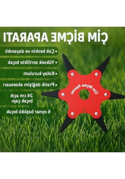 6 Bıçaklı Ergonomik Çim Biçme Aparatı