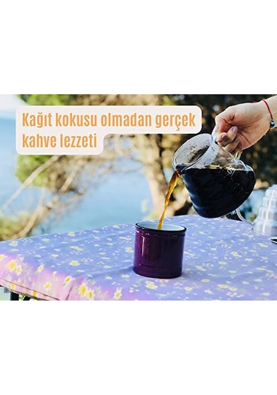 Tr Adet Çift Katlı V60.4 Yıkanabilir Kumaş Organik Kahve Filtresi Ağartılmamış 100 Ham Pamuk - Ekolojik Filtre 3ad Diğer